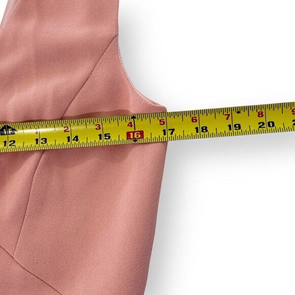 NEW Revolve NBD Adios Asymmetrical Mini Dress Size M Blush Pink Crepe Party - Picture 8 of 14